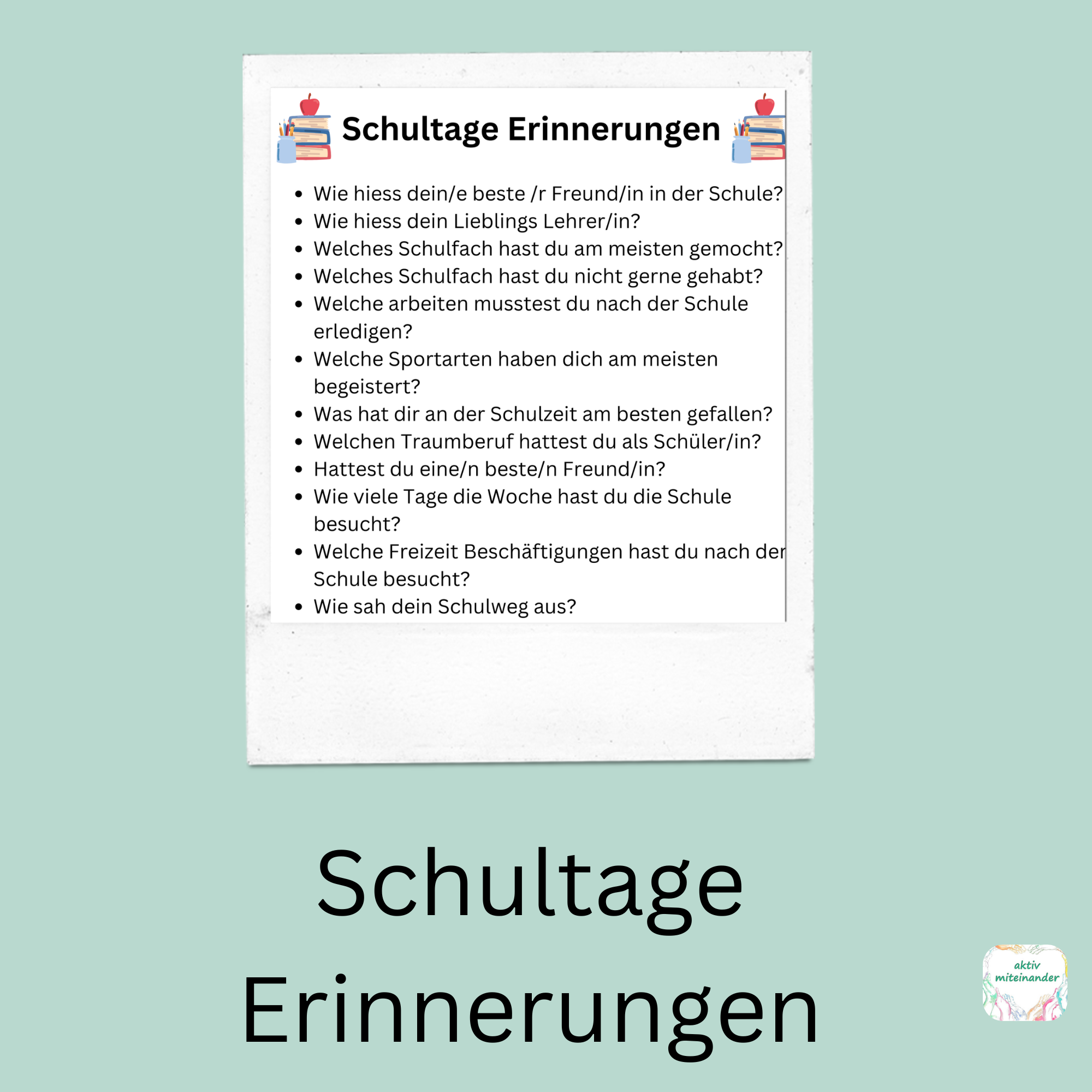 Schultage Erinnerung