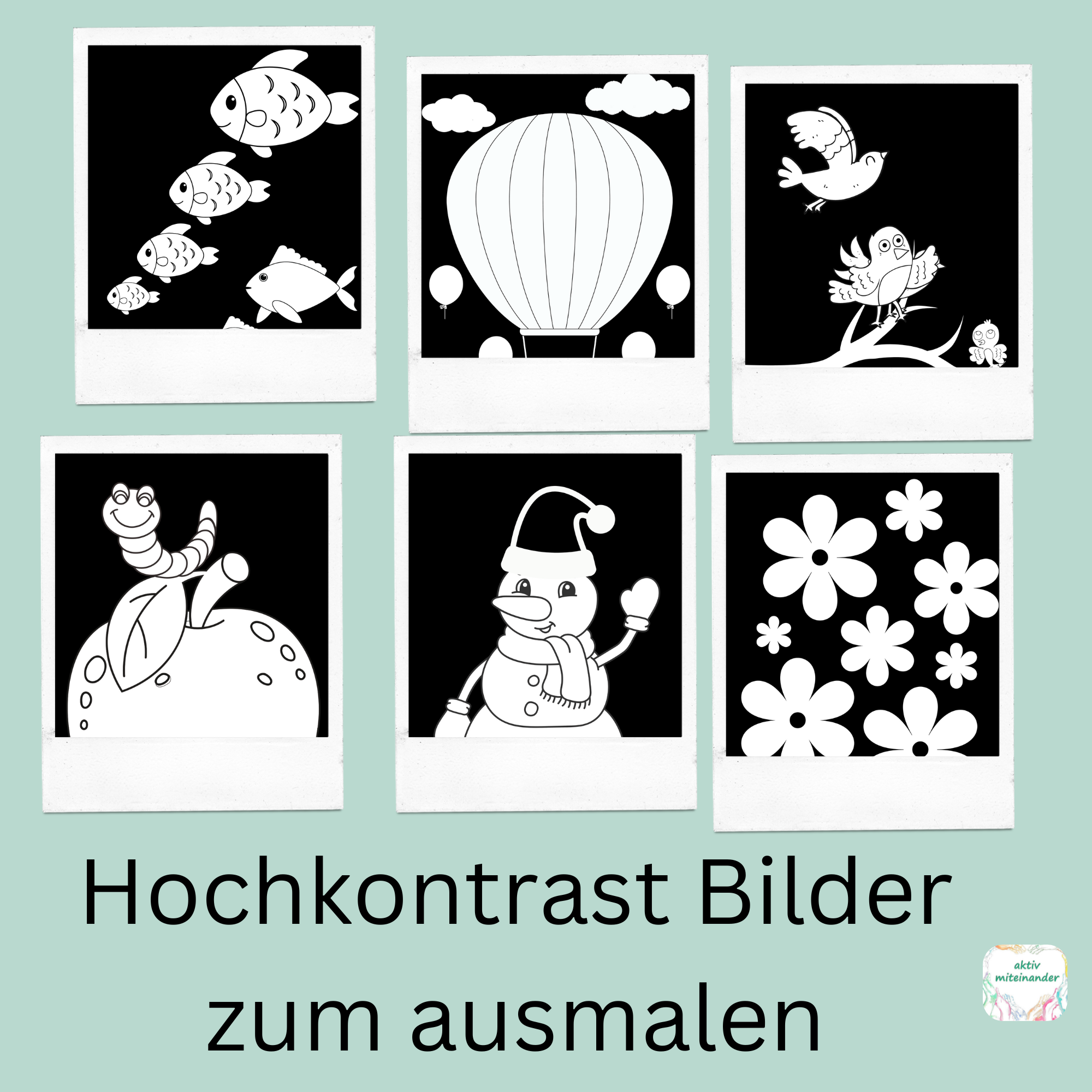 Hochkontrast Bilder zum ausmalen