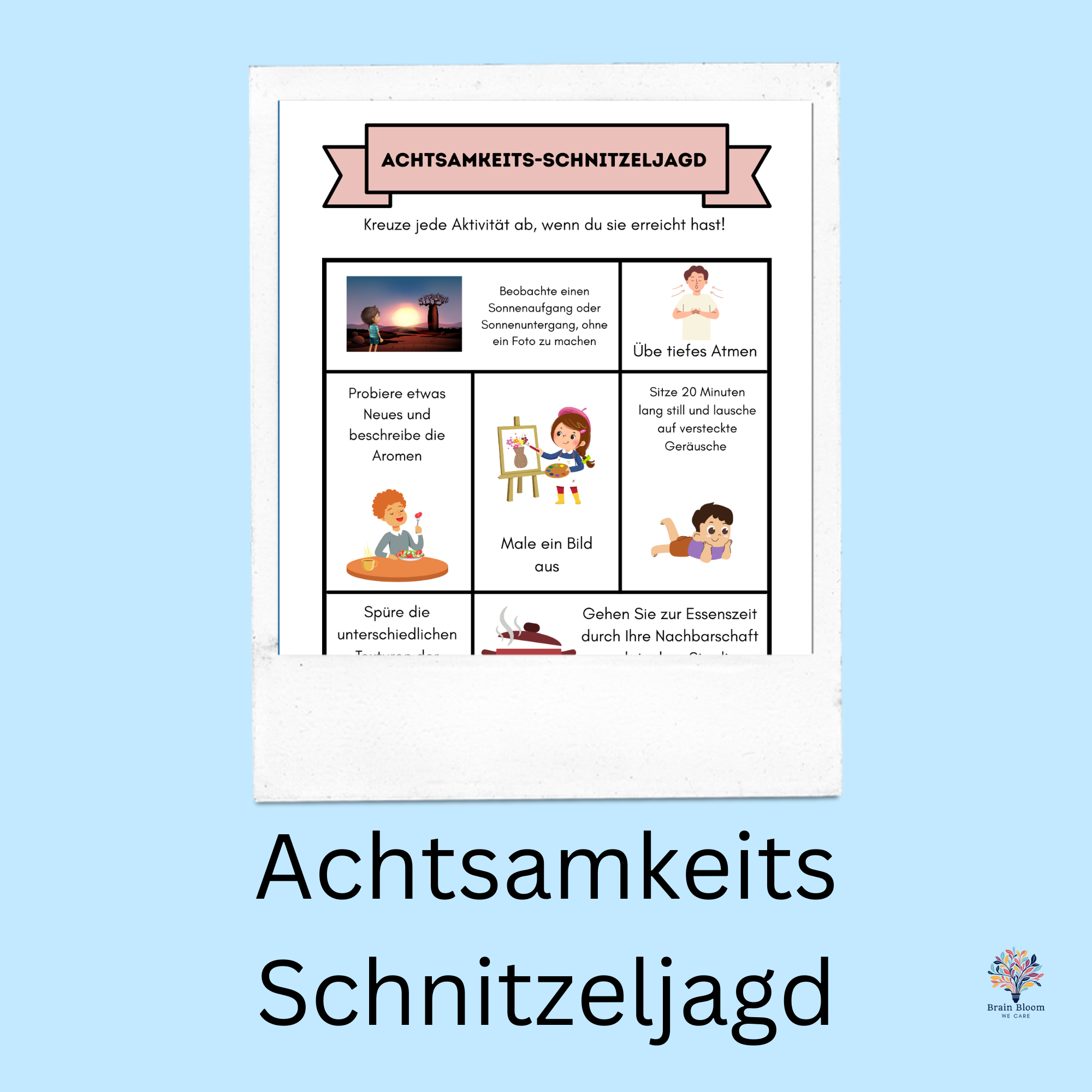 Achtsamkeits Schnitzeljagd