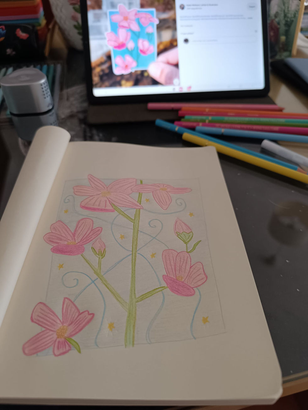 drawing something I saw on Pinterest