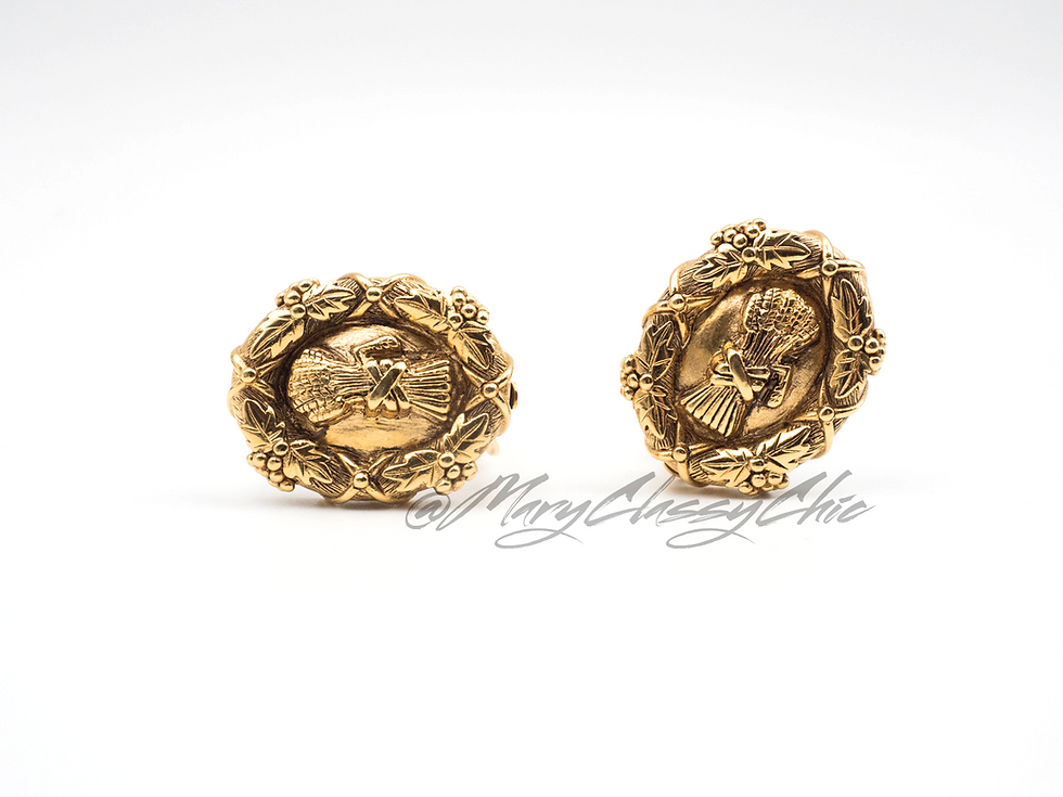 Thumbnail: CAROLEE Soviet style clip on earrings & brooch set