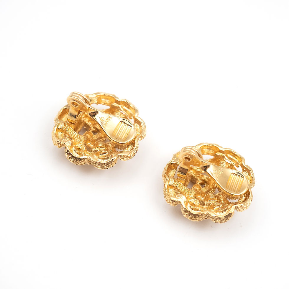 Thumbnail: MONET vintage clip on earrings