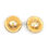 Thumbnail: Round buttons satin clip on earrings