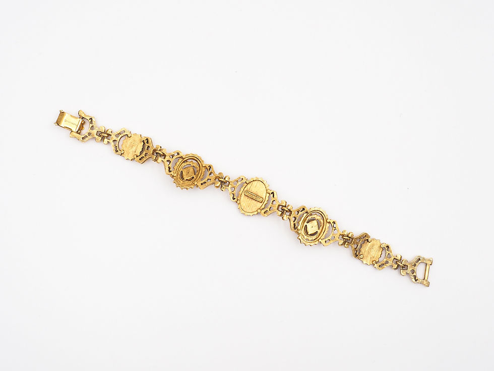 Thumbnail: FLORENZA vintage cameo bracelet