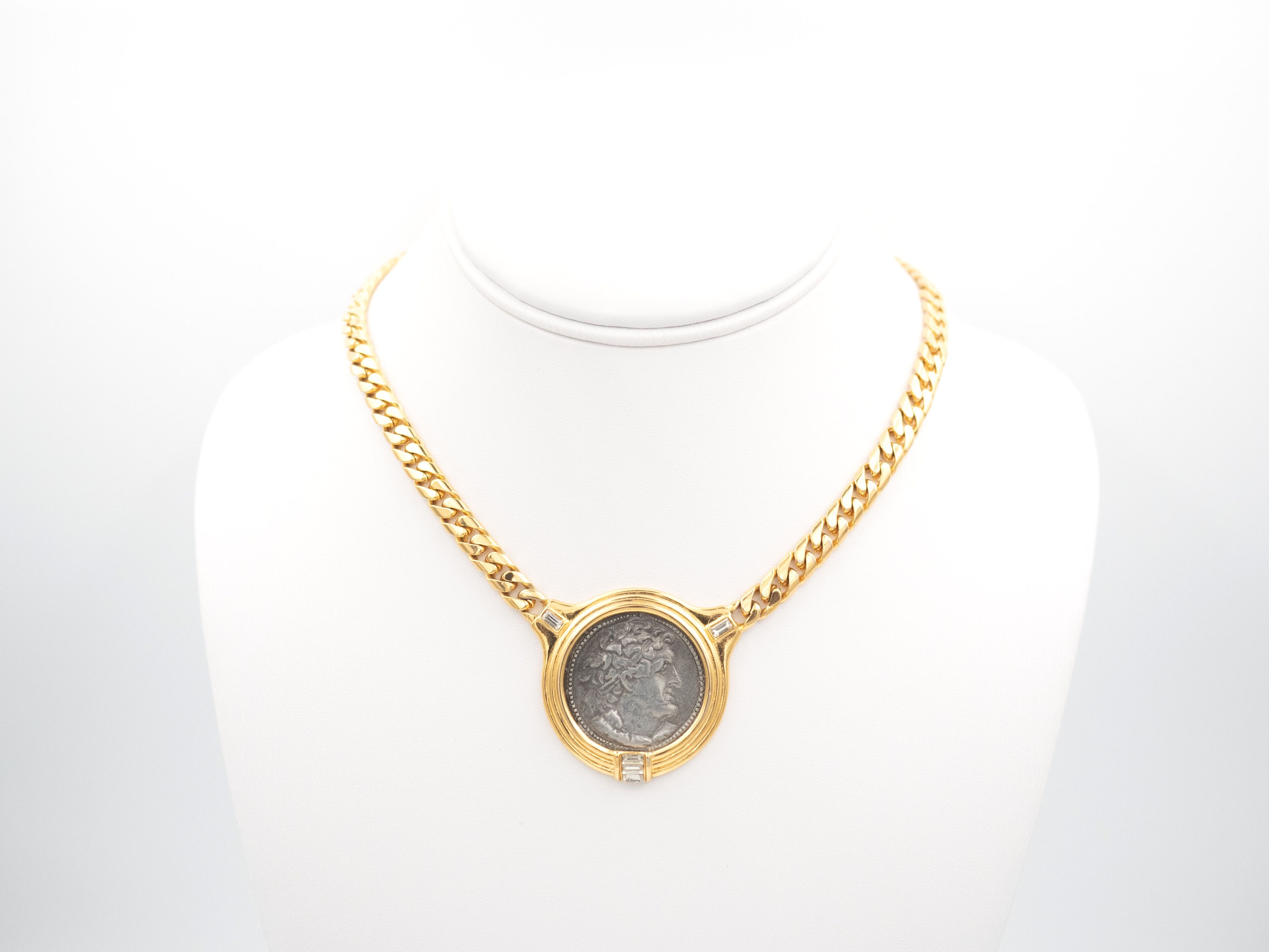 TAT vintage Roman coin necklace