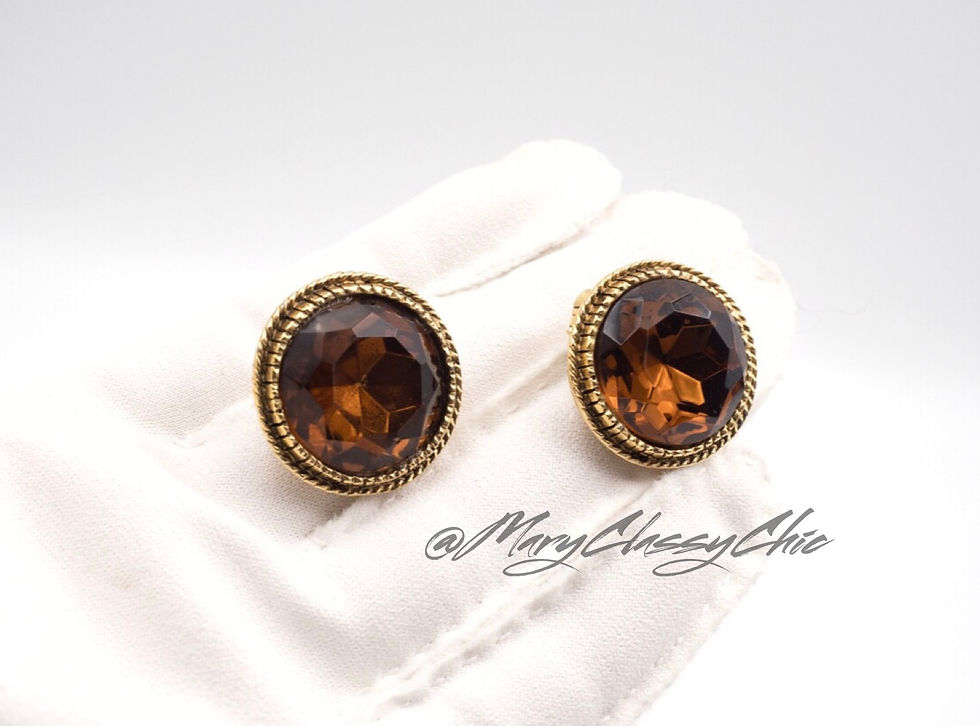 Thumbnail: AVANTE jewelry set (clip on earrings & brooch)