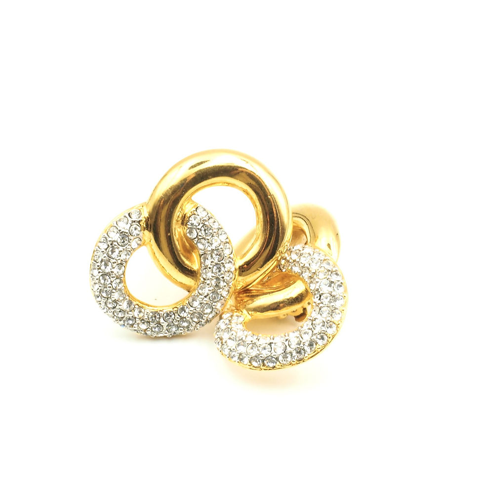 Thumbnail: JOAN RIVERS 8 shape clip on earrings