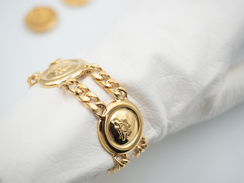 Thumbnail: MONET vintage bracelet & earrings set