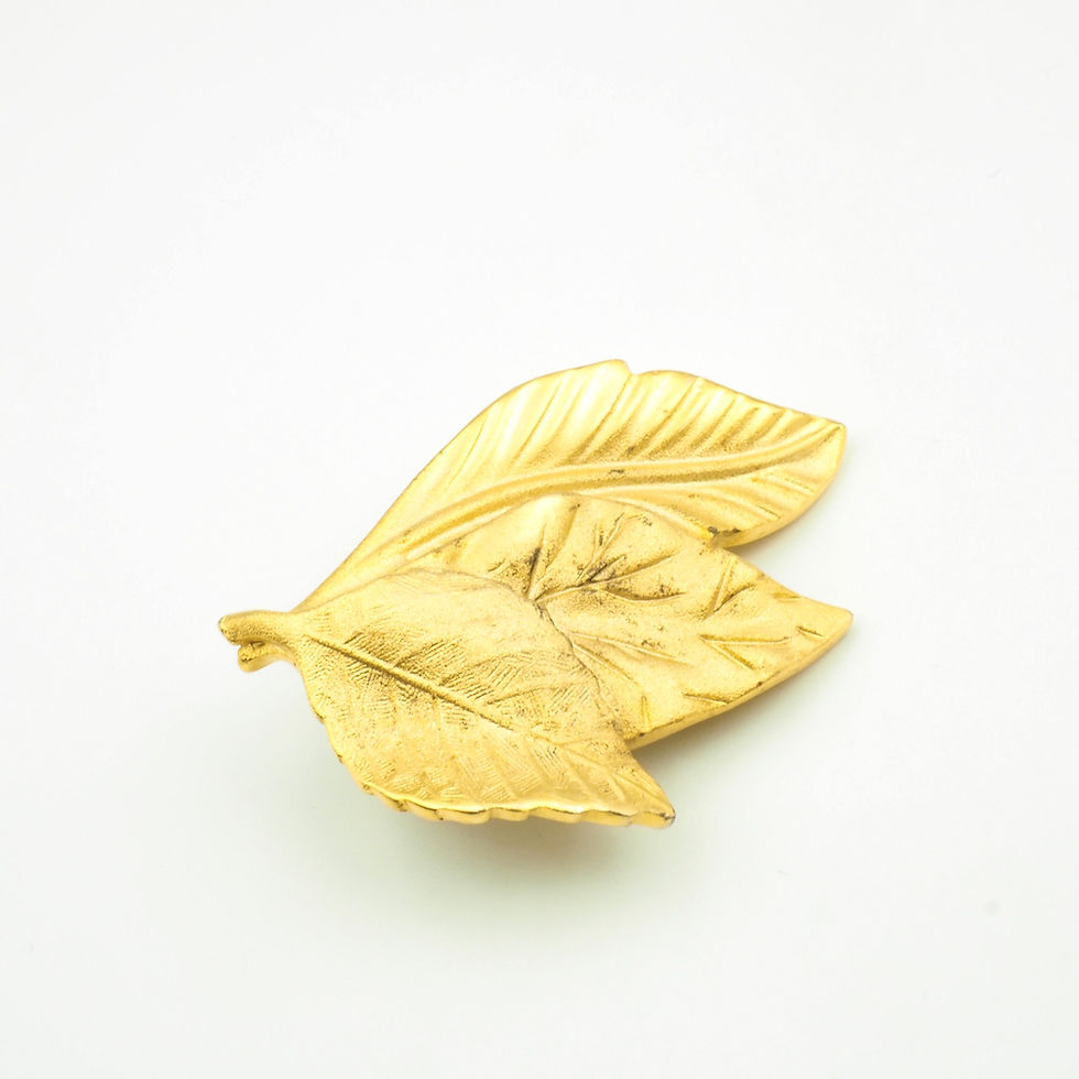 Thumbnail: Leaves vintage clip on earrings