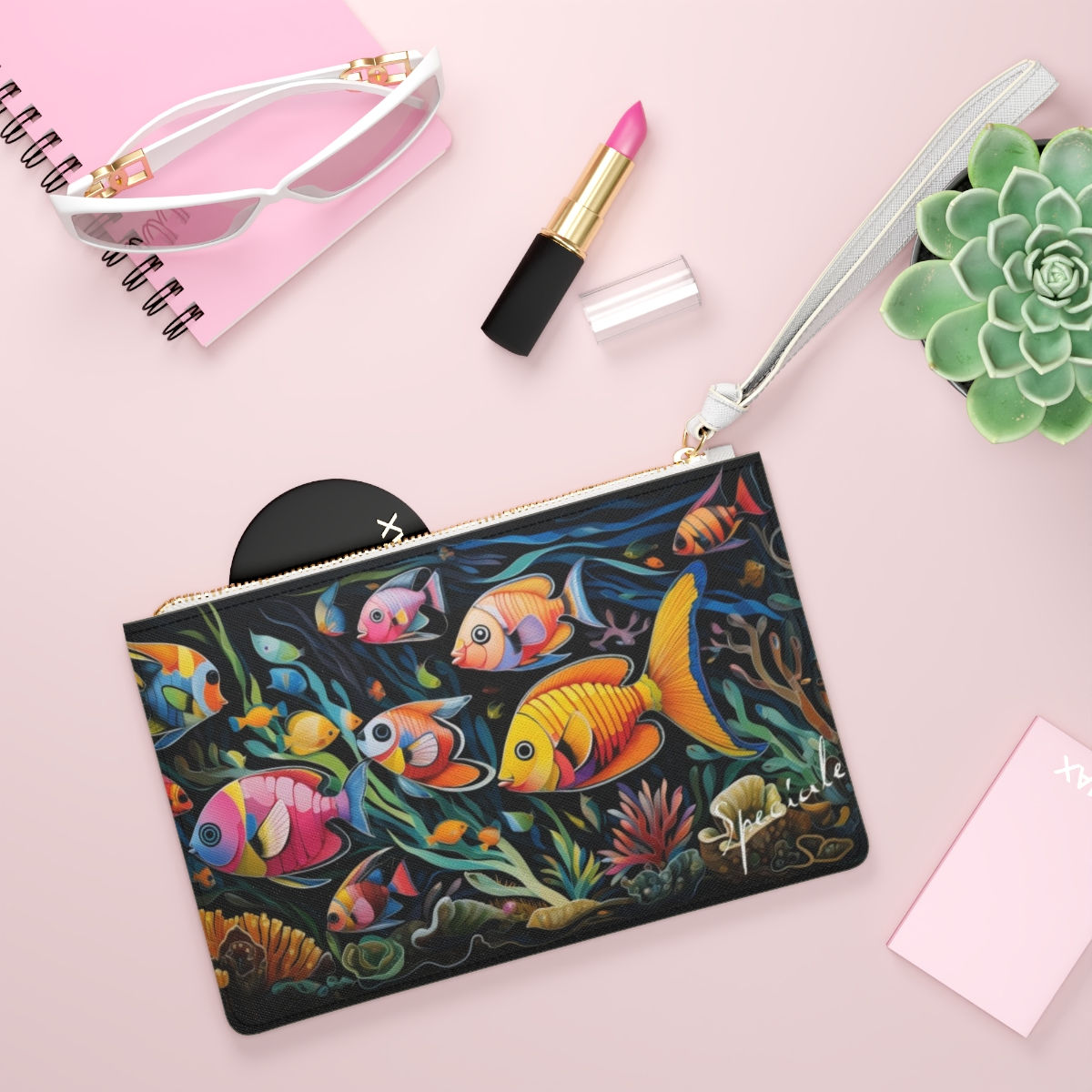 The Tropical Fish Collection - Cubist Aquarium Serenade - Clutch Bag