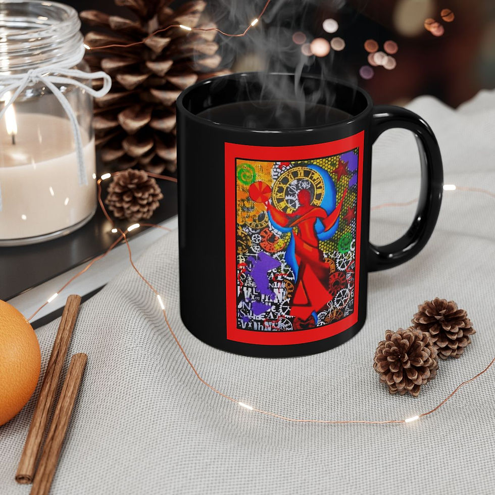 Thumbnail: The Time Traveler - Black Mug (11oz, 15oz)