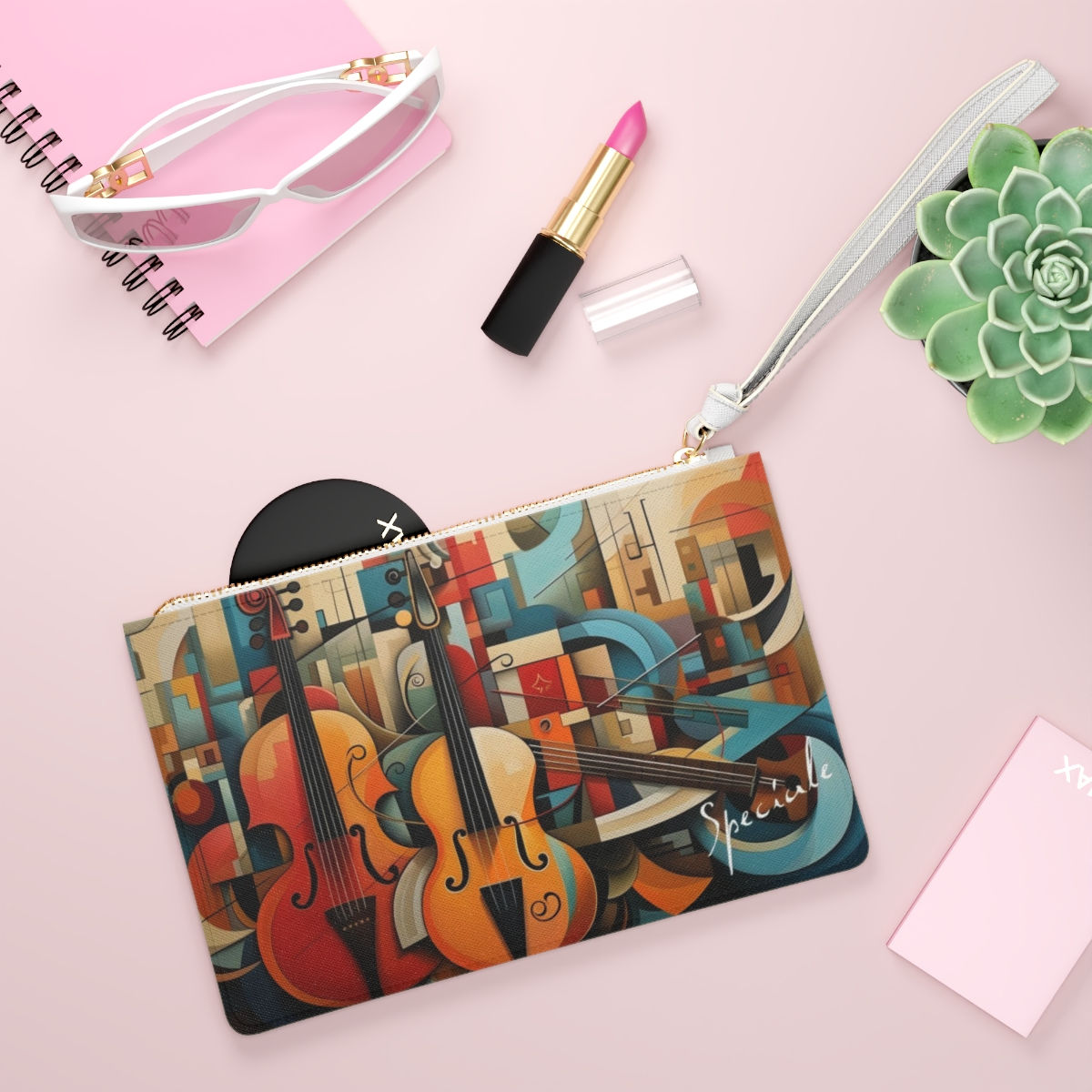 The Music Collection - "Symphony of Shapes: Cubist Sonatas" - Clutch Bag