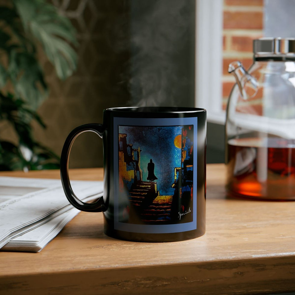 Thumbnail: Between Heaven and Earth - Black Mug (11oz, 15oz)