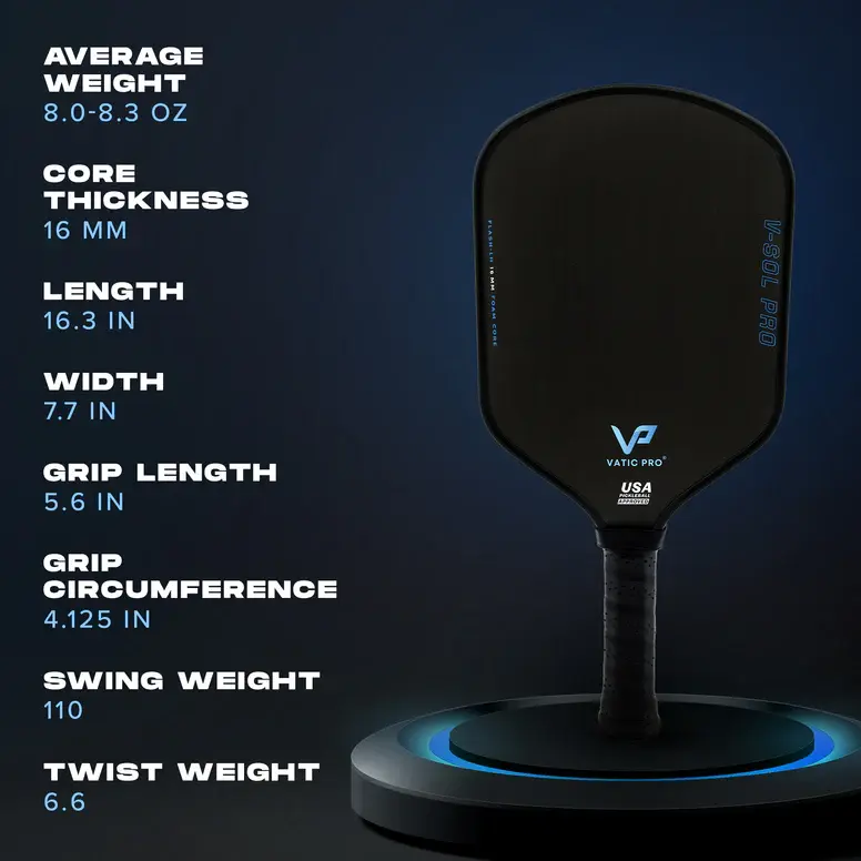 Thumbnail: Vatic Pro V-Sol Pro Flash 16mm Pickleball Paddle