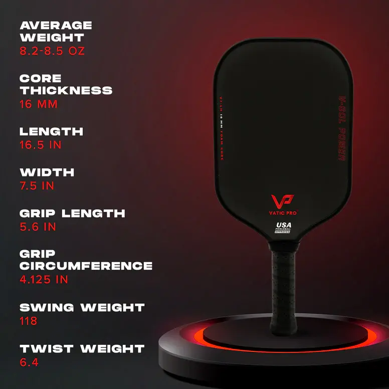 Thumbnail: Vatic Pro V-Sol Power V7 16mm Pickleball Paddle