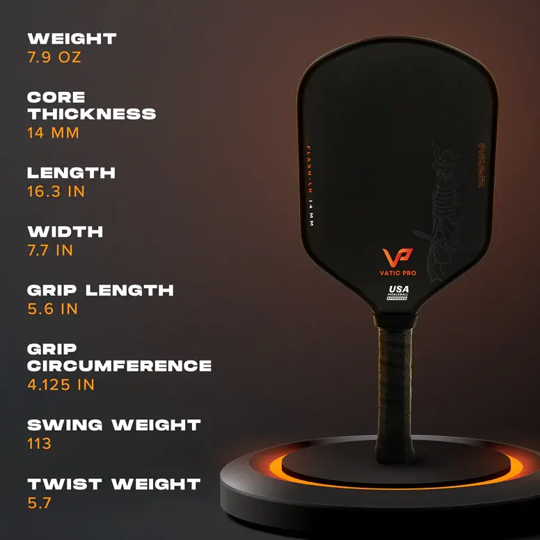 Thumbnail: Vatic Pro Saga Flash 16mm/14mm (SH & LH) Pickleball Paddle