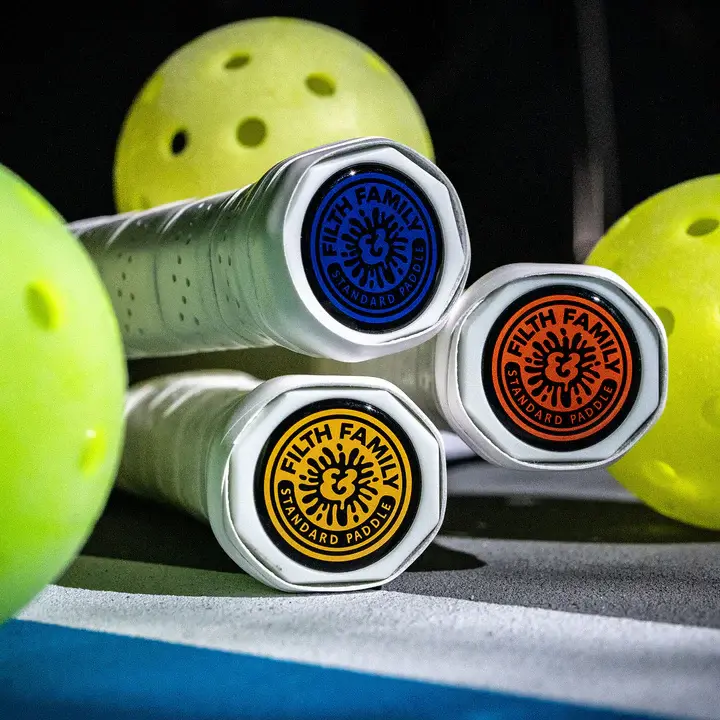 Thumbnail: The Filth 16mm Pickleball Paddle - Elongated (White/Pink)