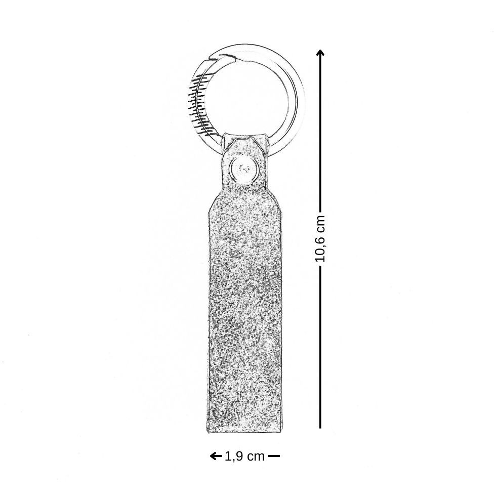 Thumbnail: Titanyum Halkalı Hakiki Deri Anahtarlık-Kahve