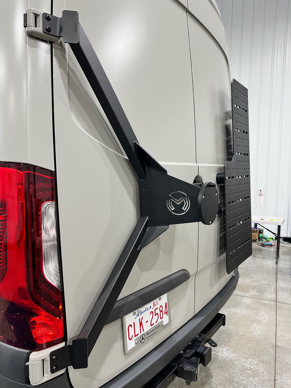 Thumbnail: Rear Tire Carrier full Stainless Steel for 2019+ Sprinters by Method Vans