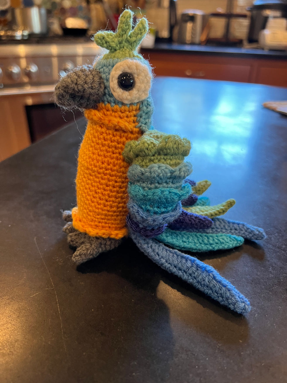 Crocheted Parrot