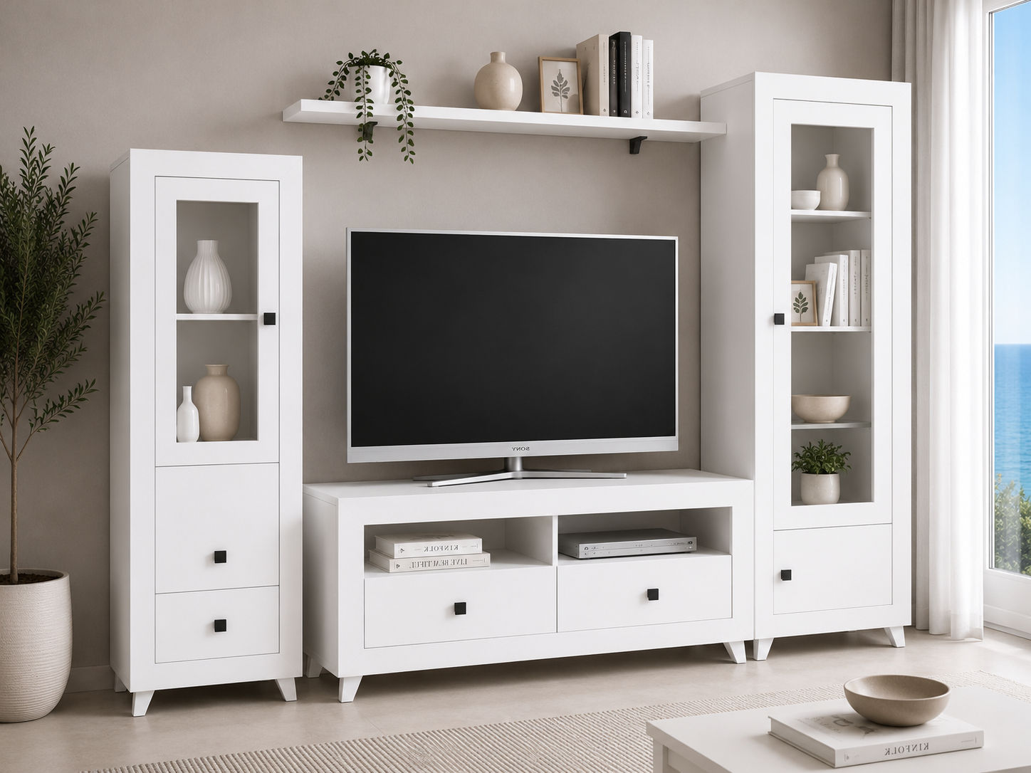 Mueble de TV BALI 120cm en color blanco