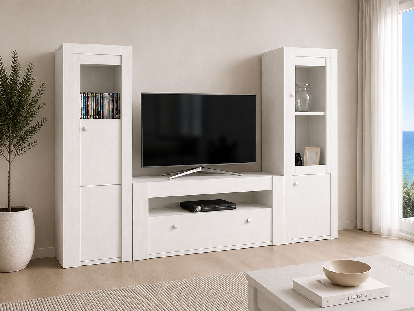 Mueble de TV IBIZA de 120 cm en gris claro