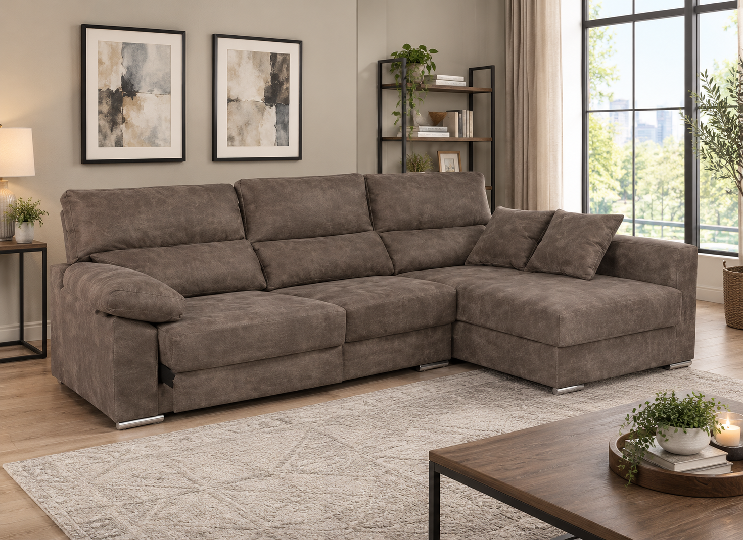 MADRID Fabric Chaise Lounge