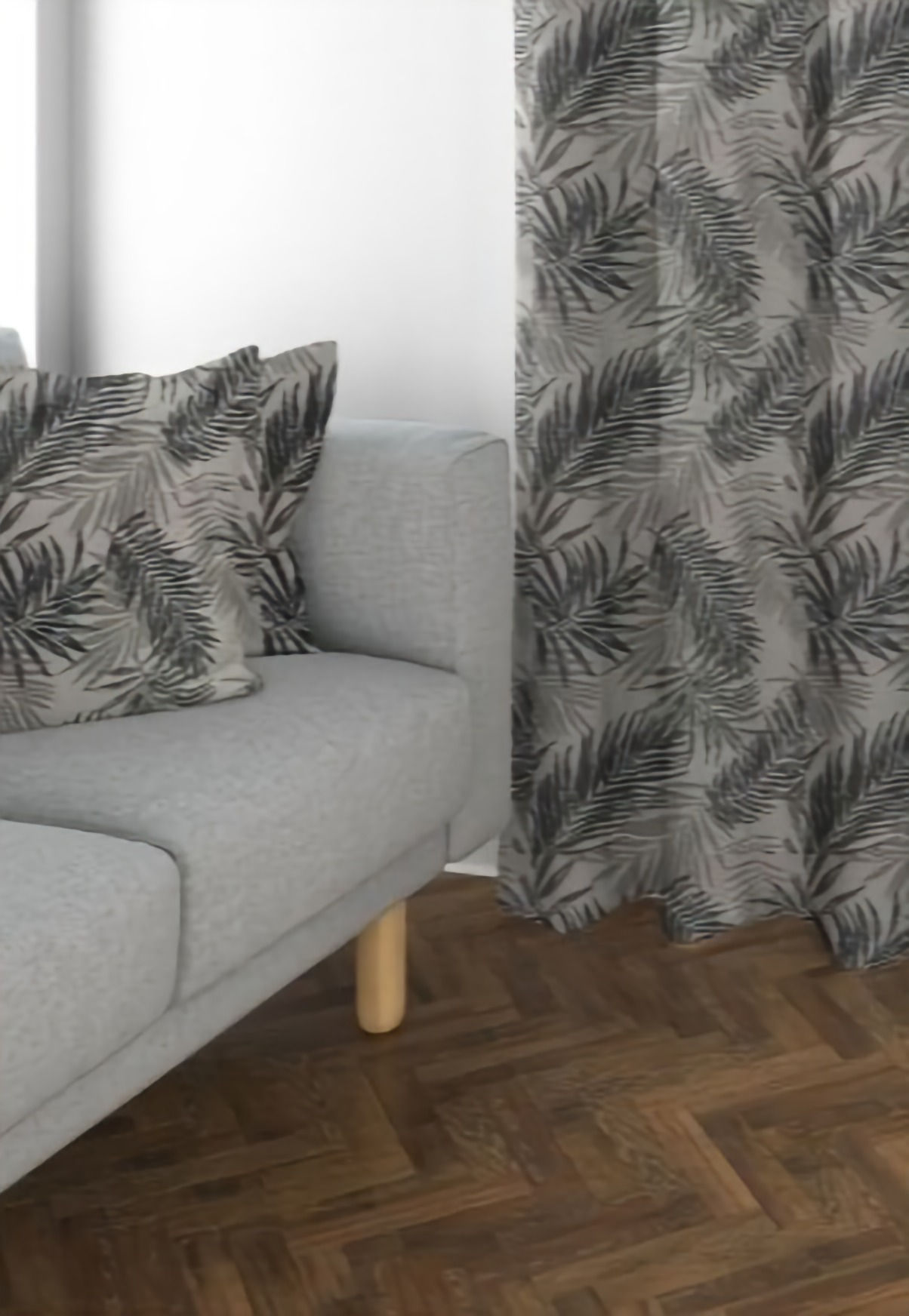 Black, Grey and Beige "Feathers" curtain tie backs