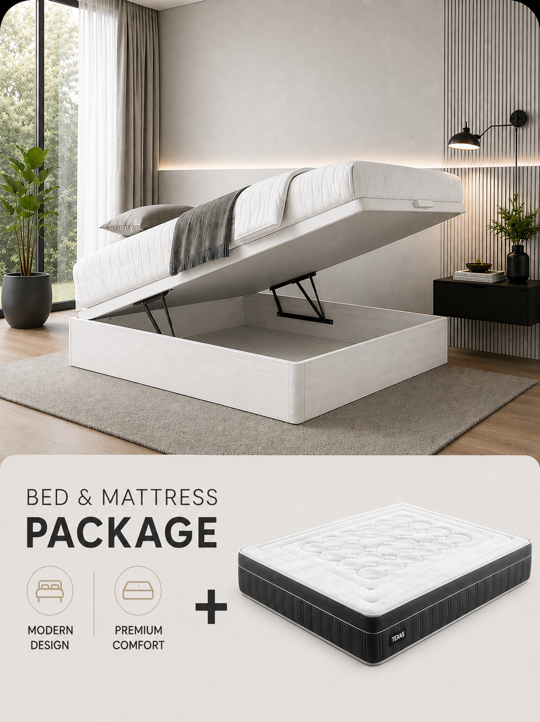 EXCLUSIVE DEAL: Arctic Canopy Bed & TEXAS Foam Mattress Package