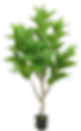 A large, 120cm artificial Fiddle Leaf Fig tree in a black pot with large, glossy green leaves.