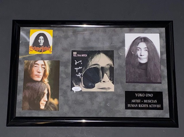 Thumbnail: Yoko Ono Lennon Autographed Framed Item (JSA)