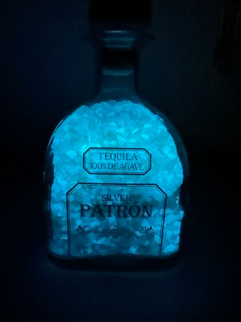 Thumbnail: Patron Silver Tequila Bottle With Glow In The Dark Stones