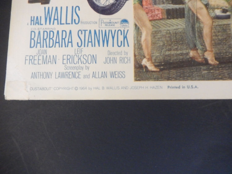 Bottom of lobby card