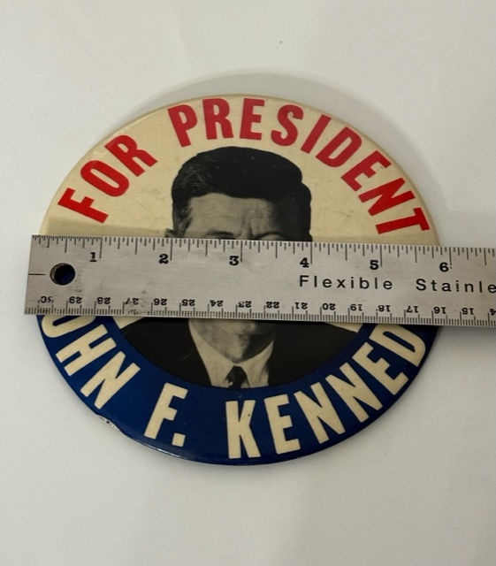 Thumbnail: John F Kennedy JFK Oversized Presidential Campaign Button 6 Inch 1960