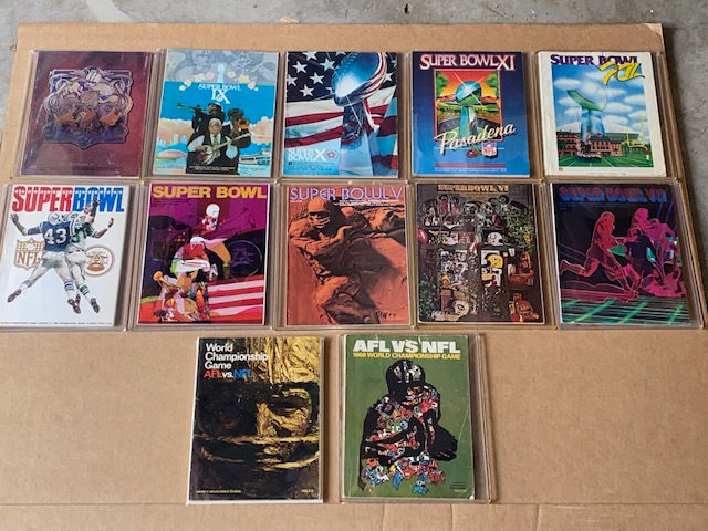 12 different Super Bowl Programs