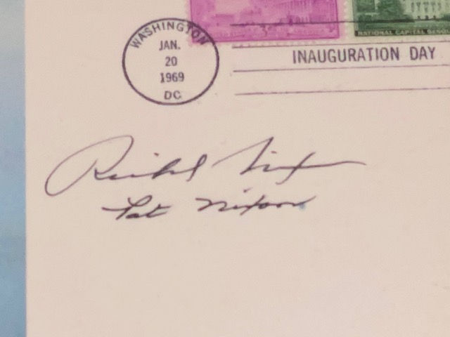 Thumbnail: President Richard Nixon & Pat Nixon Autographed 1969 Inauguration Items JSA LOA