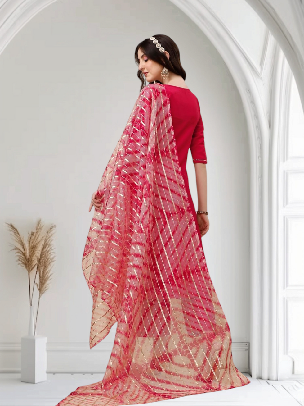 Thumbnail: Cotton Blend Embroidery Kurta Set