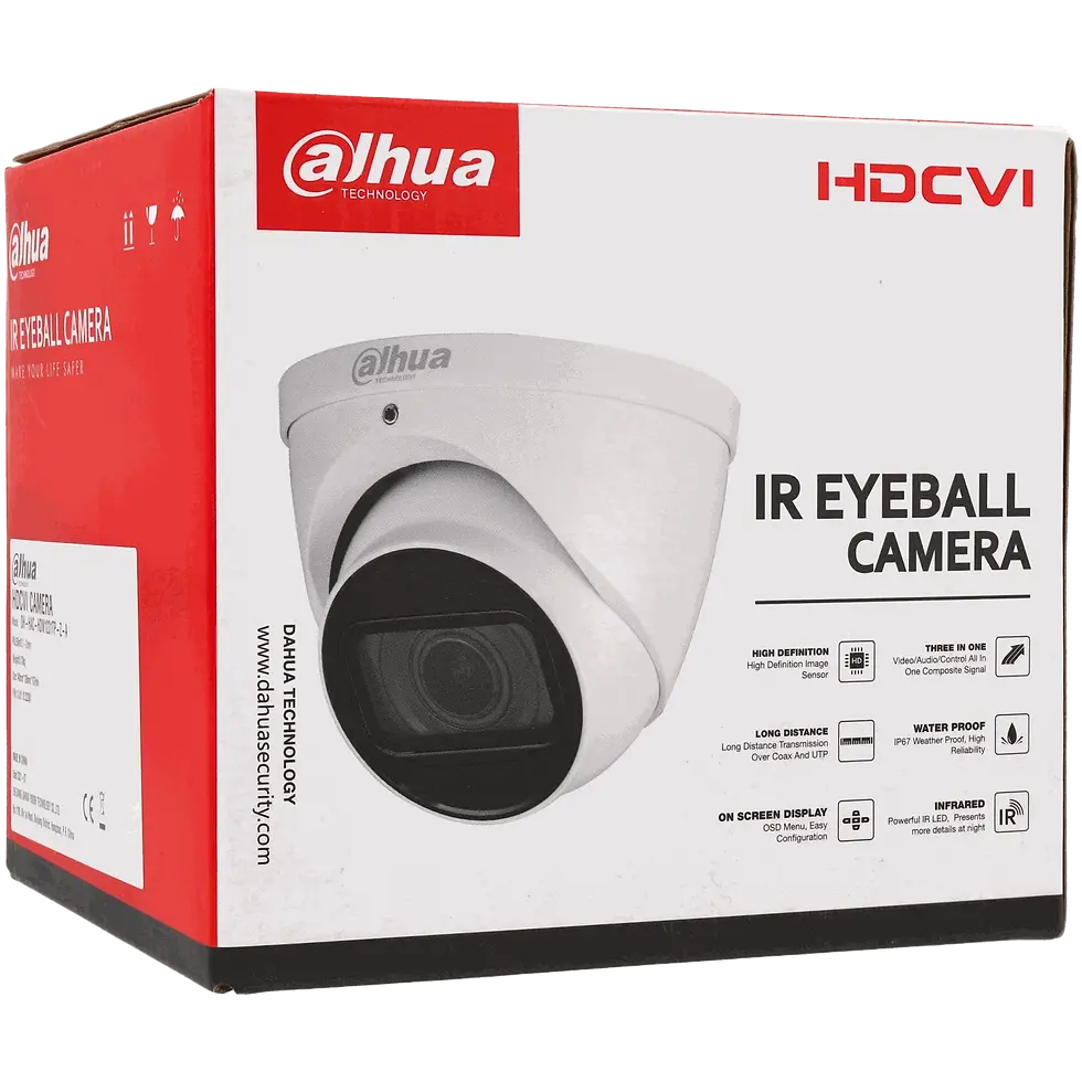 Cámara minidomo HD-CVI de 5 Mpx y óptica varifocal motorizada (zoom)