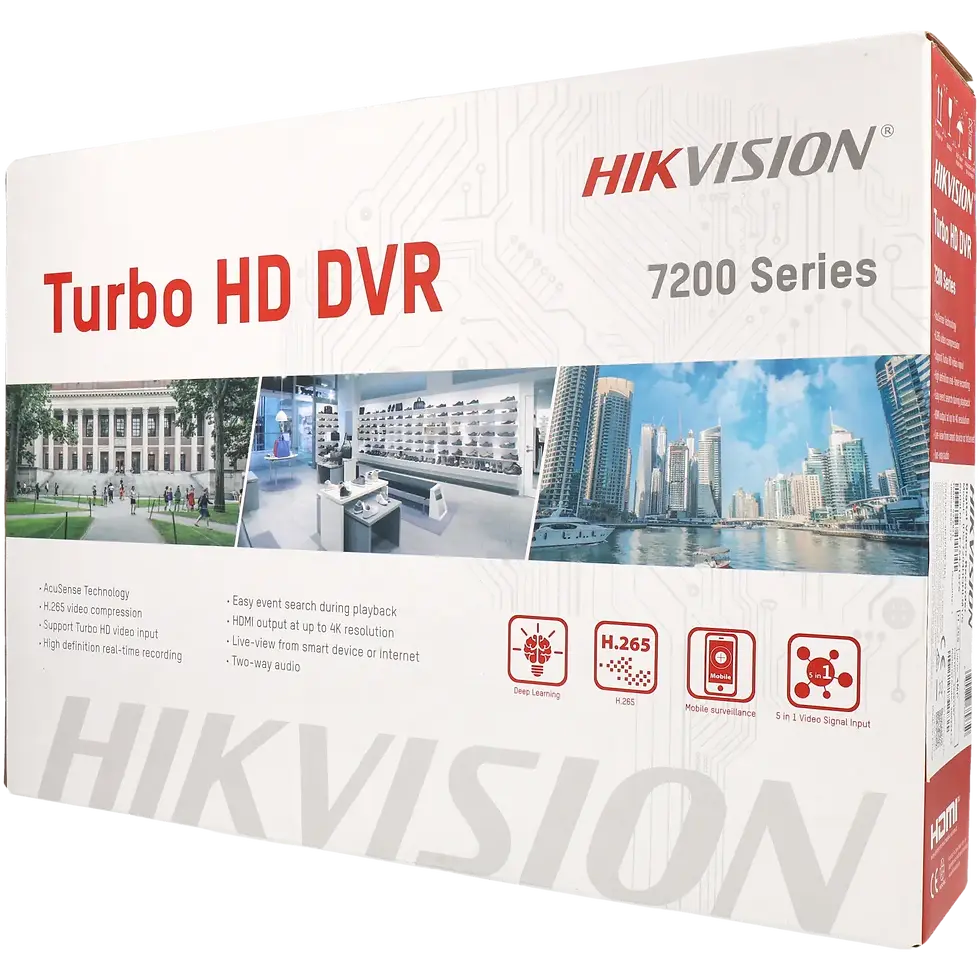 Grabador 5 en 1 (HD-CVI, HD-TVI, AHD, analógico e IP) de 8 canales y 2 Mpx de…