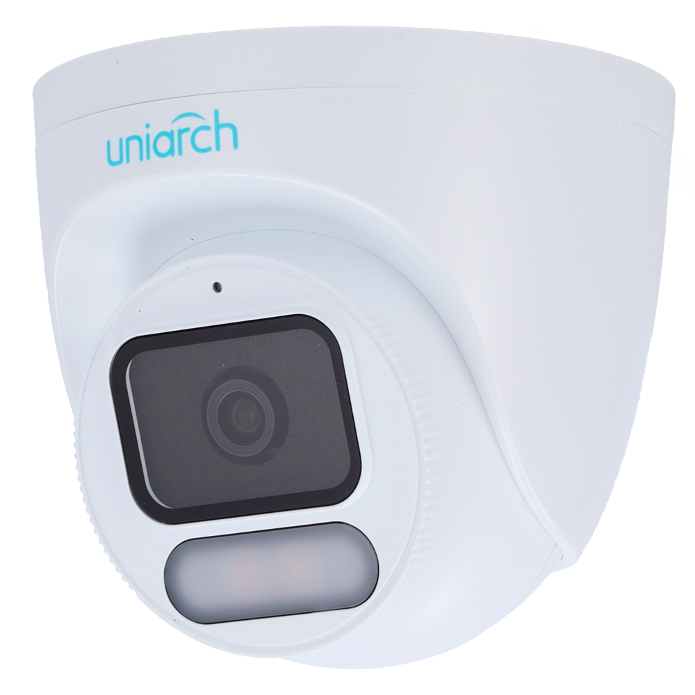 Cámara IP Turret | Uniarch - 4 MP | Lente 2.8 mm | microSD 512 GB - Luz blanca…