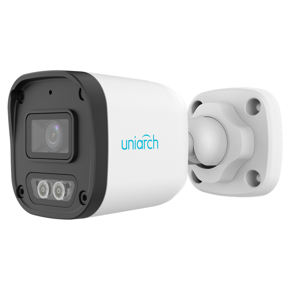 Cámara Bullet IP Uniview-Uniarch - 4 MP | Lente 2.8 mm - IR 30 m | Luz blanca…