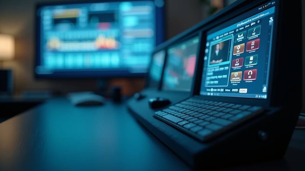 Close-up view of videoportero IP control panel with screen