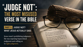 Part 1: Judge Not? What Jesus Actually Said