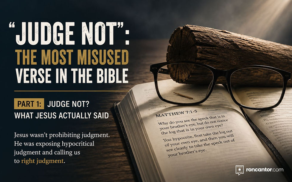 Part 1: Judge Not? What Jesus Actually Said