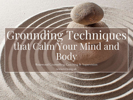 A carne of stones showing grounding techniques.