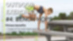A woman performing bench hops outdoors.
