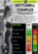 A woman completing a kettlebell complex workout.