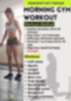 A strength training morning gym routine.