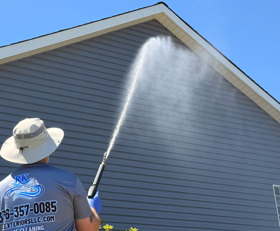 Residential soft washing by RK Exteriors