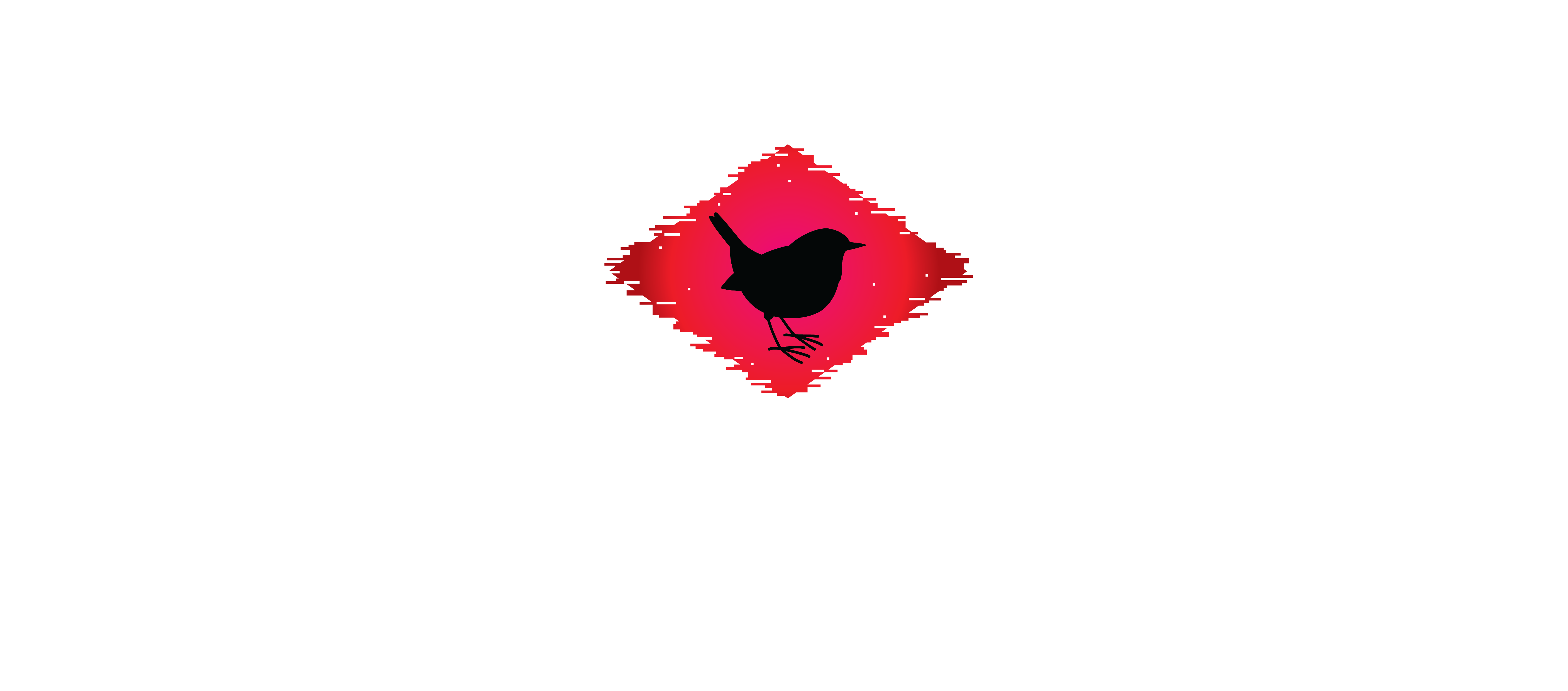 Red Sparrow Logo showing an elegant red bird design